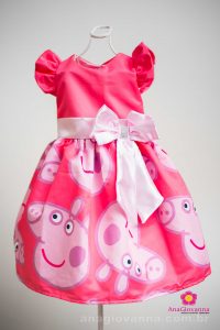 Tema de festa infantil Peppa Pig - Vestido Infantil