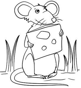 Rato para colorir
